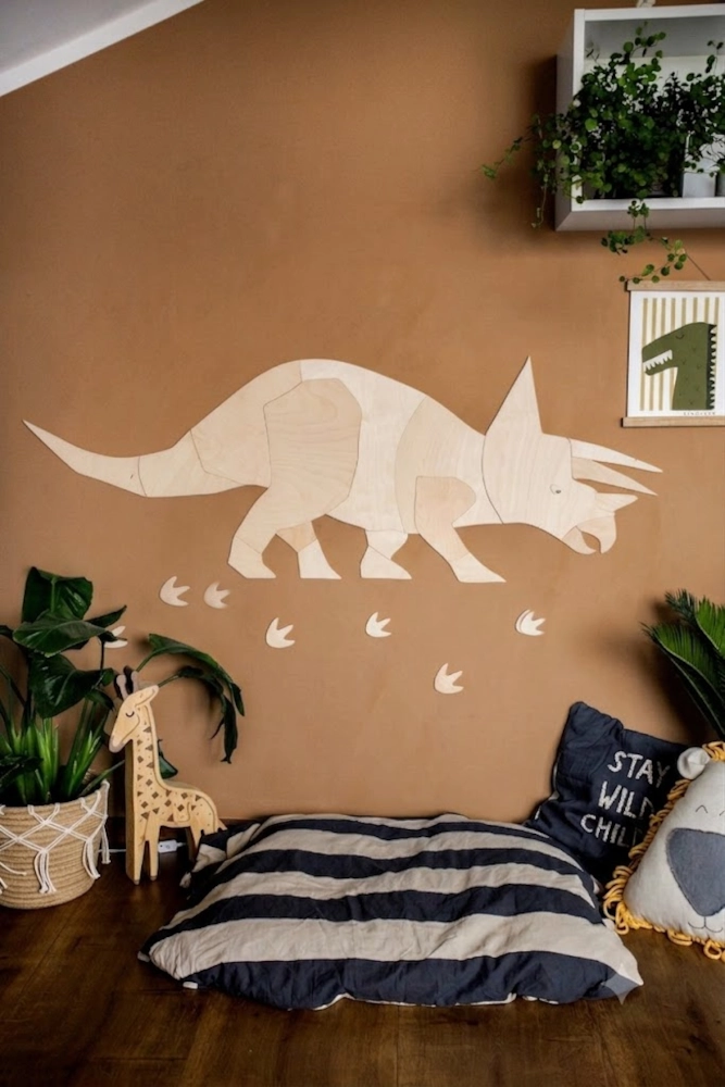 Triceratops dekoracja do pokoju na ścianę