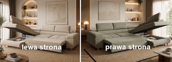 narożnik lewa lub prawa strona