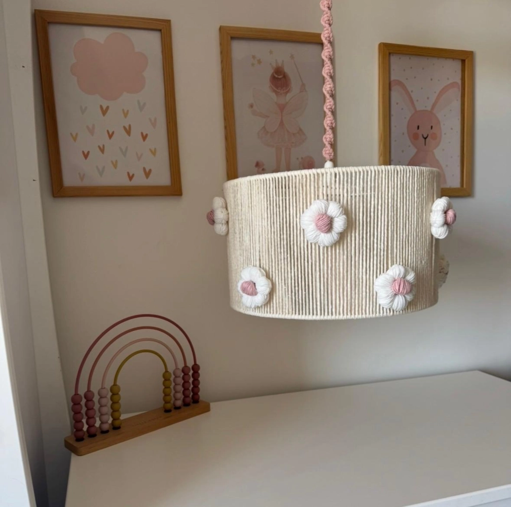 lampa kwiaty szydelko