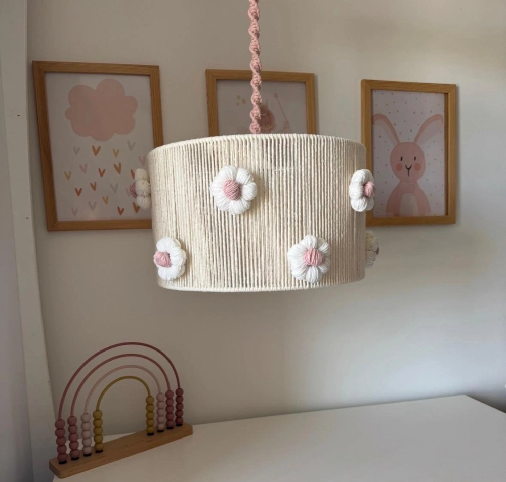 lampa kwiaty szydelko