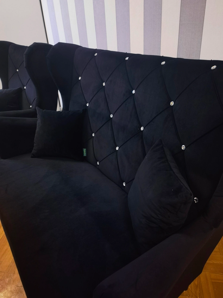 sofa czarna 2 osobowa