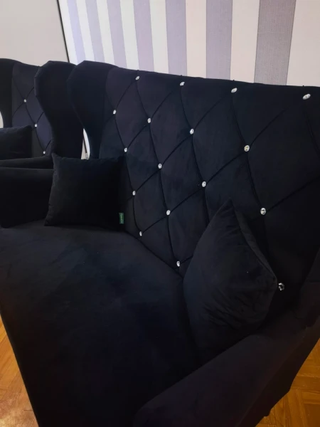 sofa czarna 2 osobowa