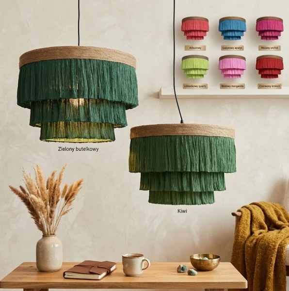 lampy boho kolorowe rękodzieło