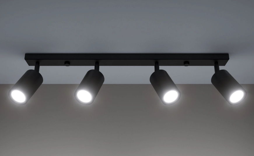 czarna lampa listwa