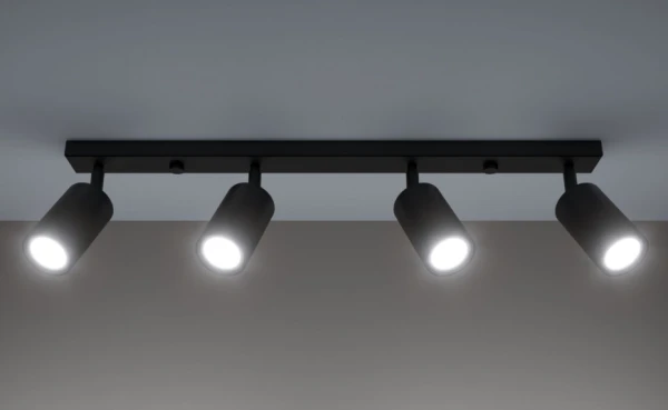 czarna lampa listwa
