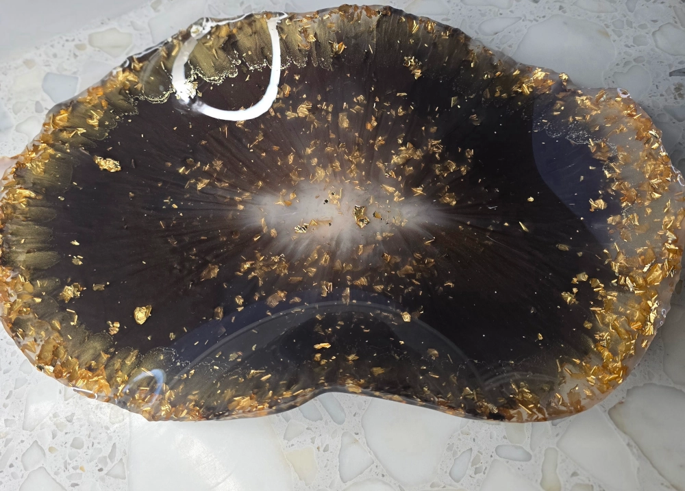 handmade misa ze Złotem z Żywicy Epoksydowej