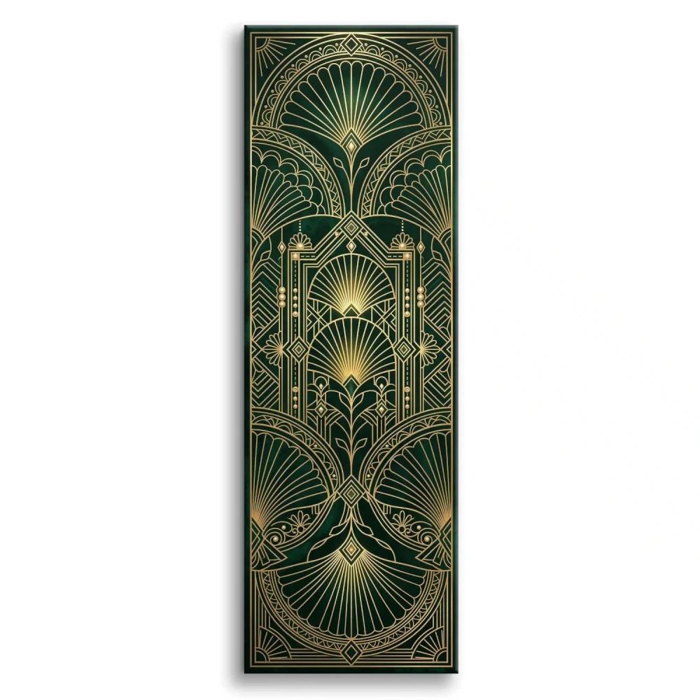 Pionowy obraz art deco na ścianie