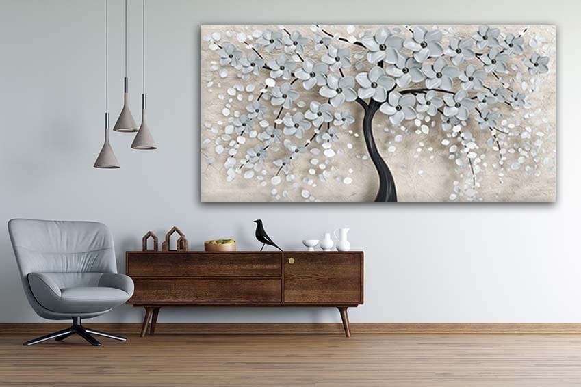 obraz kwitnące drzewo