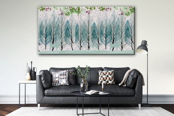 drzewa jelenie obraz