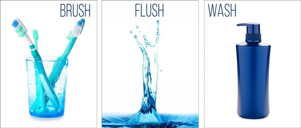 zestaw plakatów do łazienki