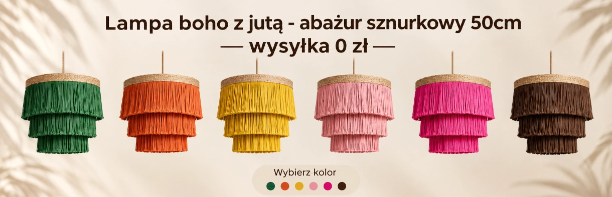 lampy boho z juty i sznurka handmade